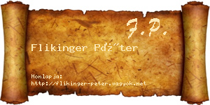 Flikinger Péter névjegykártya